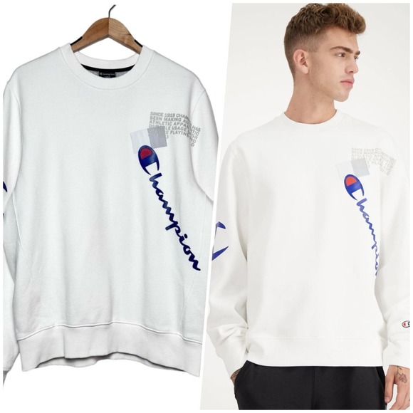 Champion Other - Champion | Men | White Super Fleece 2.0 Behind The Label Sweatshirt | Large
